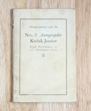 NO. 1 AUTOGRAPHIC KODAK JUNIOR INSTRUCTION BOOK, PAGE MISSING/cks/200532