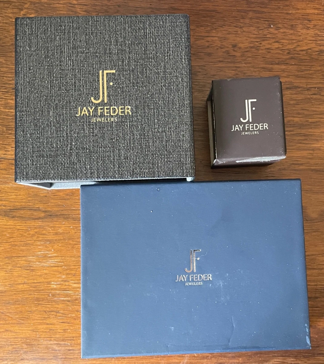 3 Jay Feder EMPTY Jewelry Gift Presentation Boxes Necklace Ring
