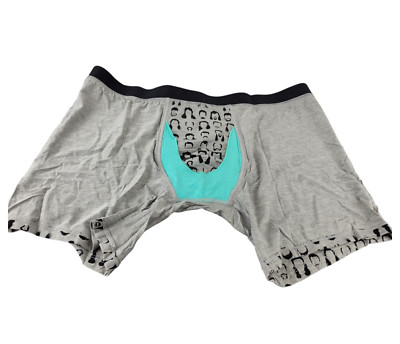 Shinesty Ball Hammock Underwear Mens 2XL Black Gray The Hair Down There Pouch