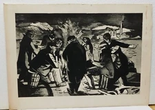 Vintage Harry Gottlieb WPA 1936 "Low Tide" Lithograph