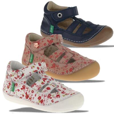 KICKERS SUSHY Kleinkinder Lauflern Sandale T-Spange Leder weich und biegsam