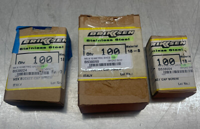 Satinless Steel Hex Socket Cap Screw B538024/B538050/B538004 Lot of (3)