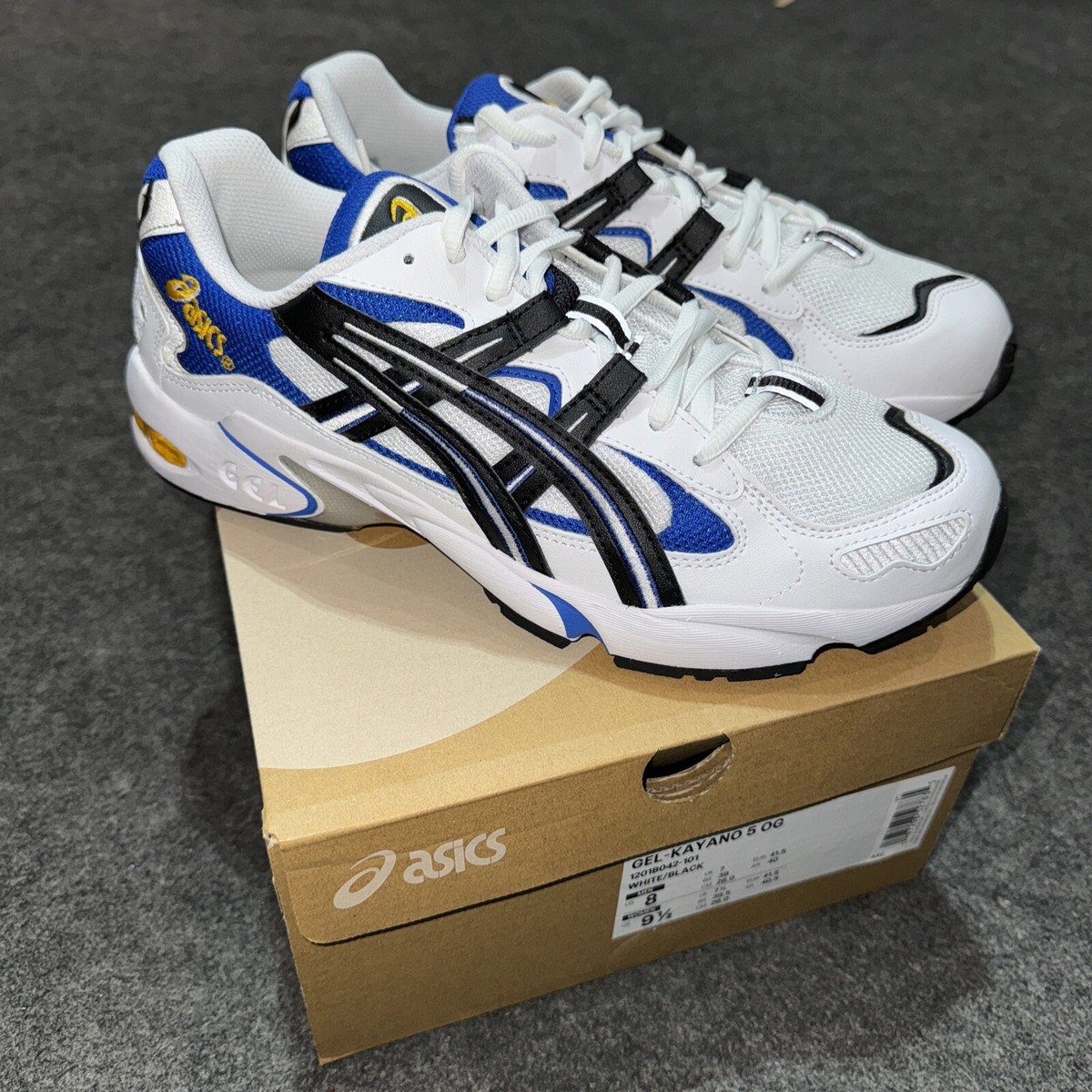 Kith Exclusive Asics GEL-KAYANO 5 OG White/Black US 8