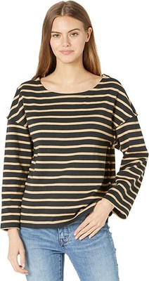 madewell striped luxe long sleeve tee