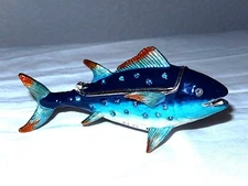 Objet d'art Trinket Box-#174 RARE "Southern Bluefin Tuna"  WOW--OPEN ME!!