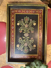 Nadeau  Decorative Brown Burgundy Large Wood Serving/ Bed Tray. /Wall Art 15X28”