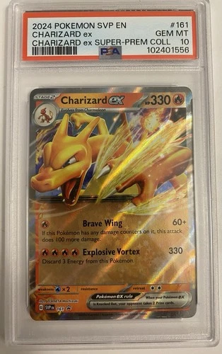 2024 POKEMON CHARIZARD EX 161 BLACK STAR PROMO Super Premium Collection PSA 10