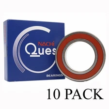 10PACK NACHI Brand 6305-2NSE 25X62X17MM Double Rubber Seal Ball Bearings 6305RS