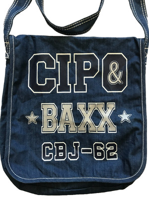 CIPO & BAXX JEANS GERMANY DENIM SHOULDER BAG 38x39 cm (15x15.5'')