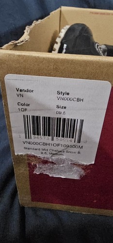 Vans Standard Mid Chelsea MTE Slipper Stiefel schwarz Knochen Herren Größe 9,5 neu ohne Deckel - Bild 7 von 7
