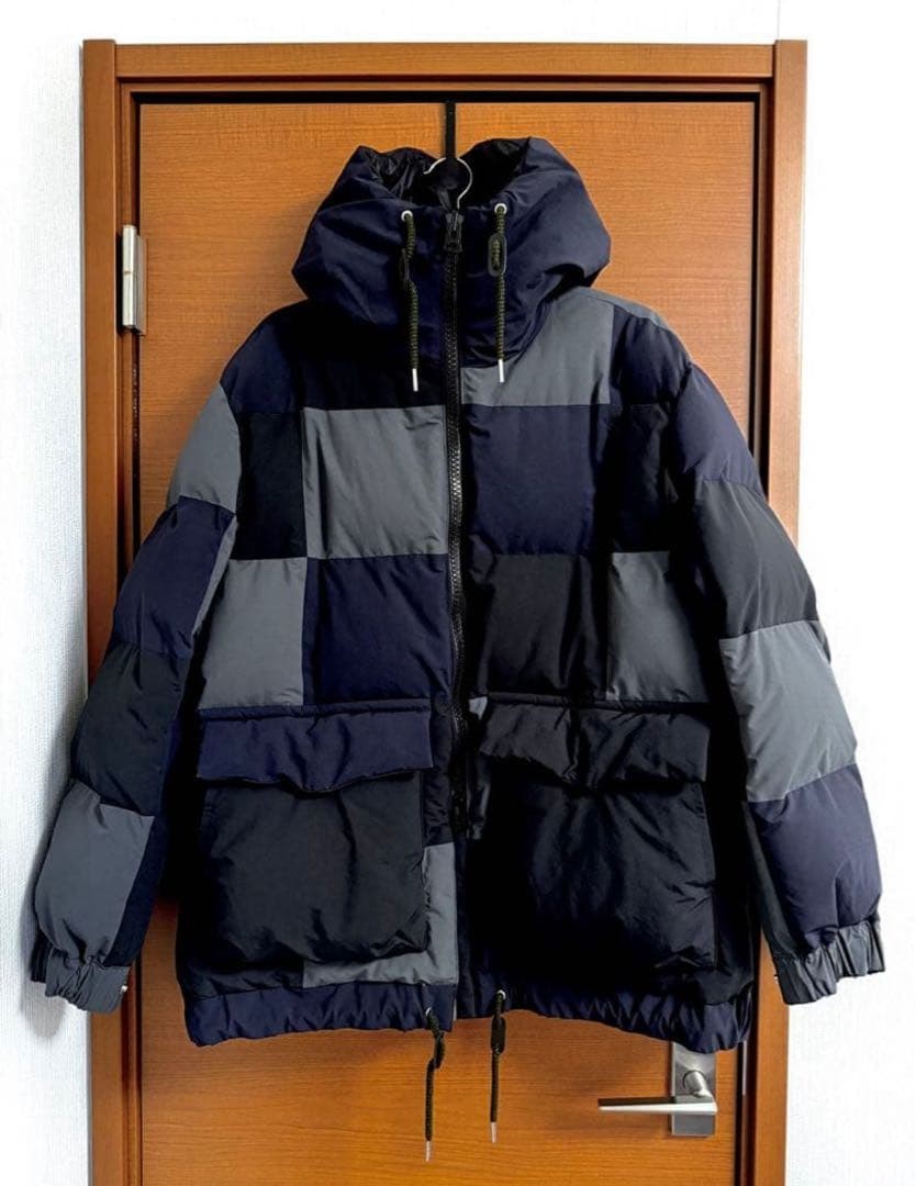 USED SACAI PATCHWORK PADDED DOWN JACKET VERYGOOD - image 2