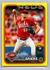 2024 Topps Series 2 - Carson Spiers #365 Yellow Parallel Cincinnati Reds RC