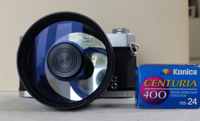 KONICA Autoreflex T Kamera Objektiv Listar 500mm f8 Mirror Lens Japan