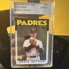 1986 TOPPS #450 GRAIG NETTLES RCY 9