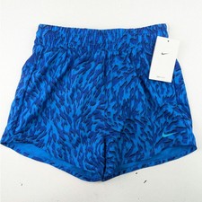 Nike Blue Animal Print Girls Training Shorts - Small