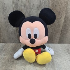 Disney Mickey Mouse Plush Big Head Small Body Stuffed Toy Soft 14" Black Red