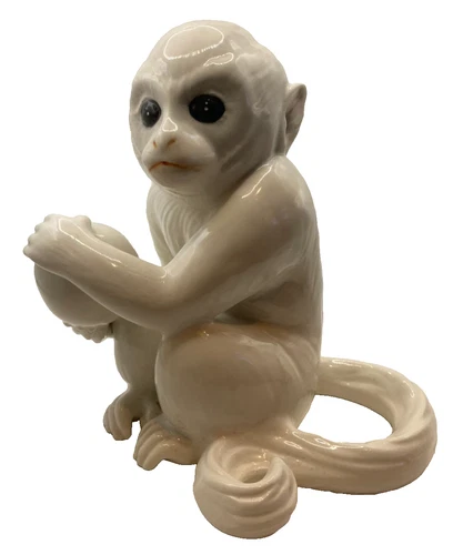 Vintage Italian Ceramic Capuchin Monkey Figurine Elvis Graceland Style 20 cm