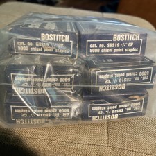 Lot of 6 Boxes 5000 count Bostitch Standard Staples Chisel Point SBS19 1/4CP