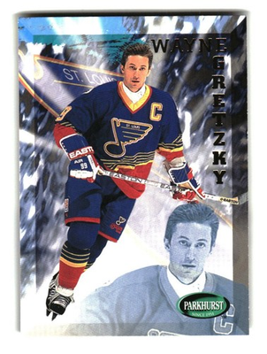 #ad #ad 1995 96 Parkhurst International Wayne Gretzky #449 HOF $1.99