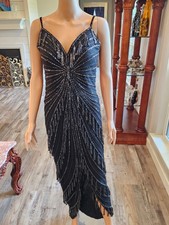 1980's Bob Mackie Beaded Tassle Gown size 12
