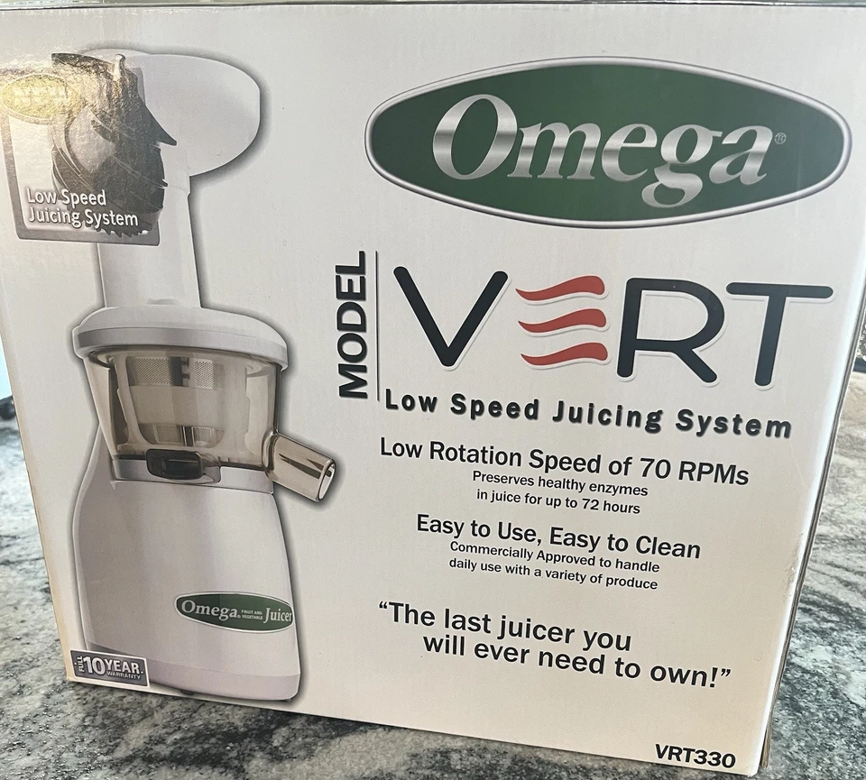 Espremedor Omega Dual-Stage 330, 70 RPM Vertical Sngle-Auger Low-Spd, Branco, 3x Uso - Imagem 3 de 4