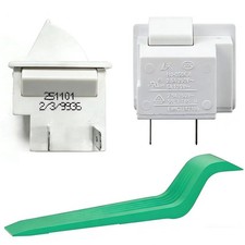 2-Pack Refrigerator Door Light Switch 2Pin NC 5A 125V Momentary Fridge Switch