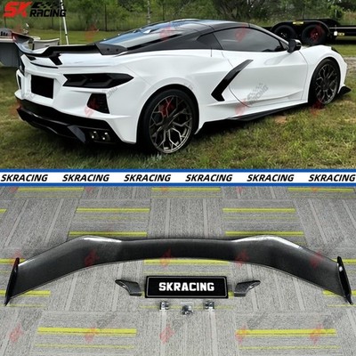 Dry/Wet Carbon Fiber Rear Trunk Spoiler Wing Fits For Chevrolet Corvette C8 20+ 