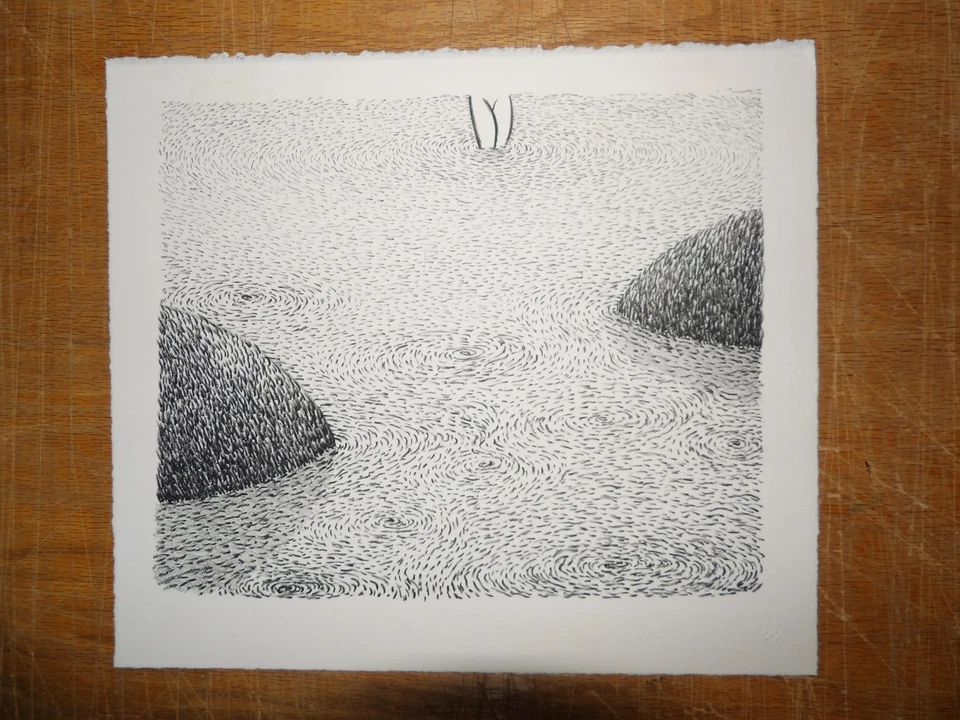 Eva Kwong "Warm Water" LIMITED EDITION LITHOGRAPH Lakeside Studio 1987 - Image 2 of 4