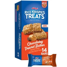 Chocolatey Peanut Butter Rice Krispies Treats Cereal Bars 14 Count Box