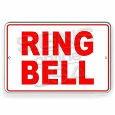 Ring Bell Sign / Decal   /  Delivery Doorbell Knock Deliver I340 / Magnetic Sign