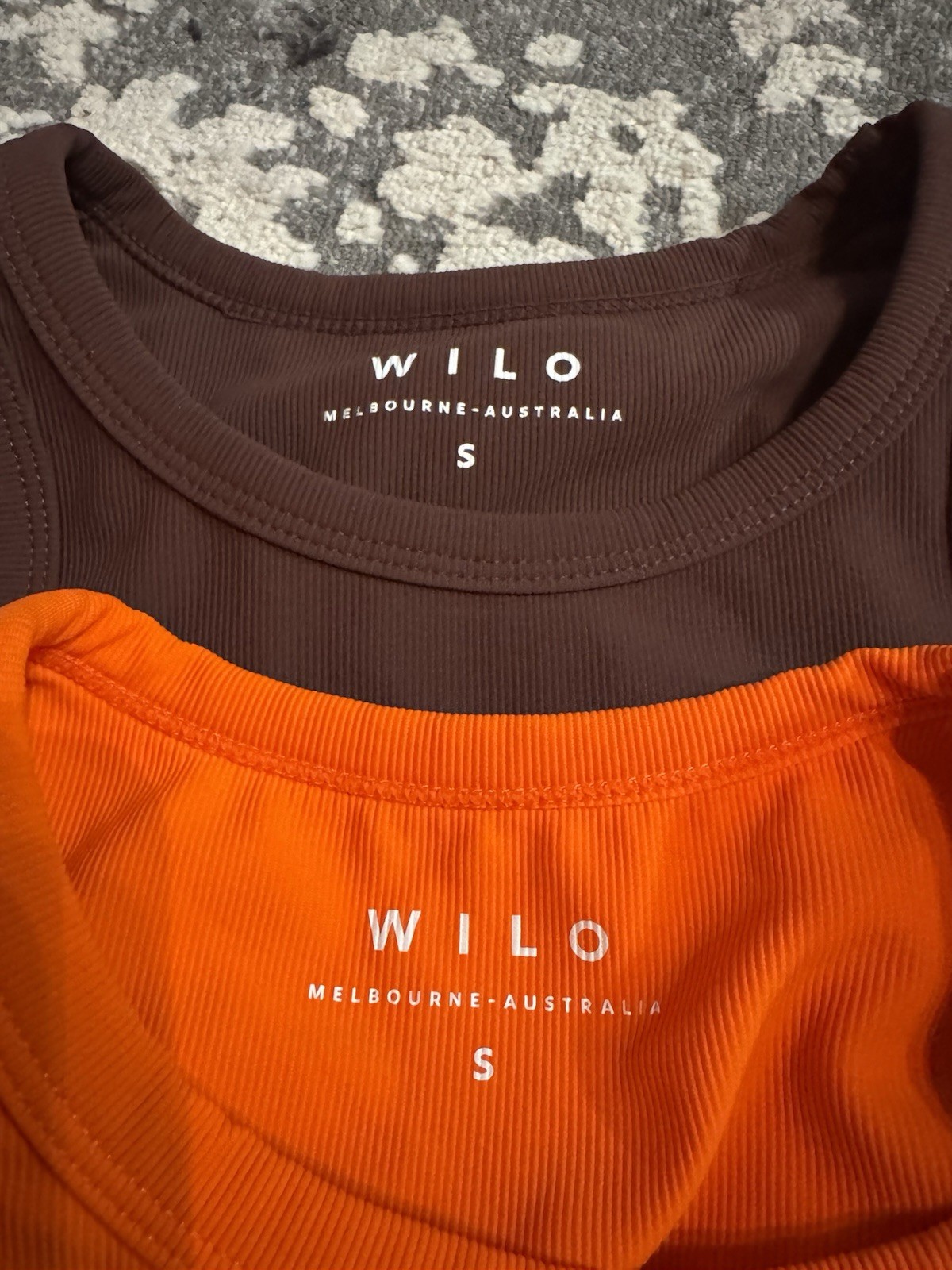 Anthropology Wilo The Label Racer Bra Brown NWT Bundle MSRP $48 Orange Small