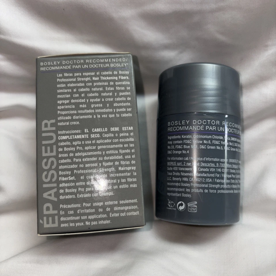 Bosley Thickening Professional Strength Fibers 12g/0.42 oz. Light Brown NIB - Image 3 of 4