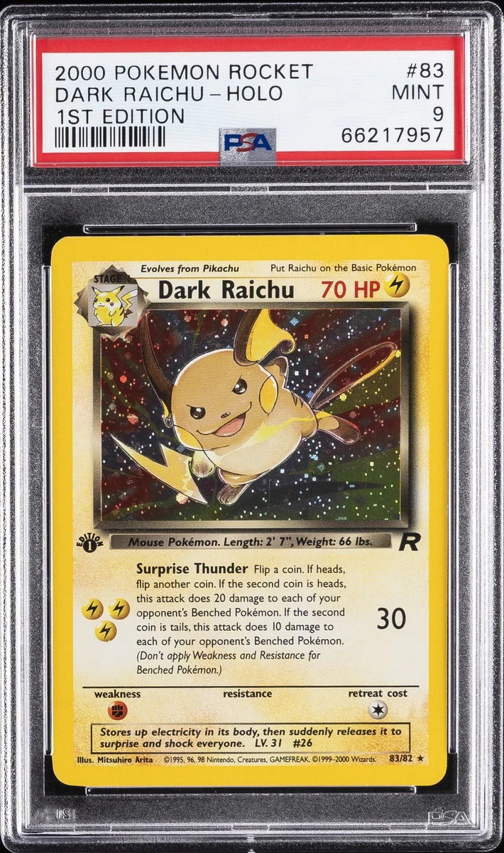 Darkness Raichu Pokémon TCG Individual Collectible Card Game Cards