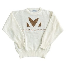 Super Kid Mohair Knit Jumper Round Neck Pullover Italy Sweater Womens Large