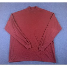 Vintage 90s Eagle usa xxl Burgundy Mock Neck long sleeve shirt made in usa