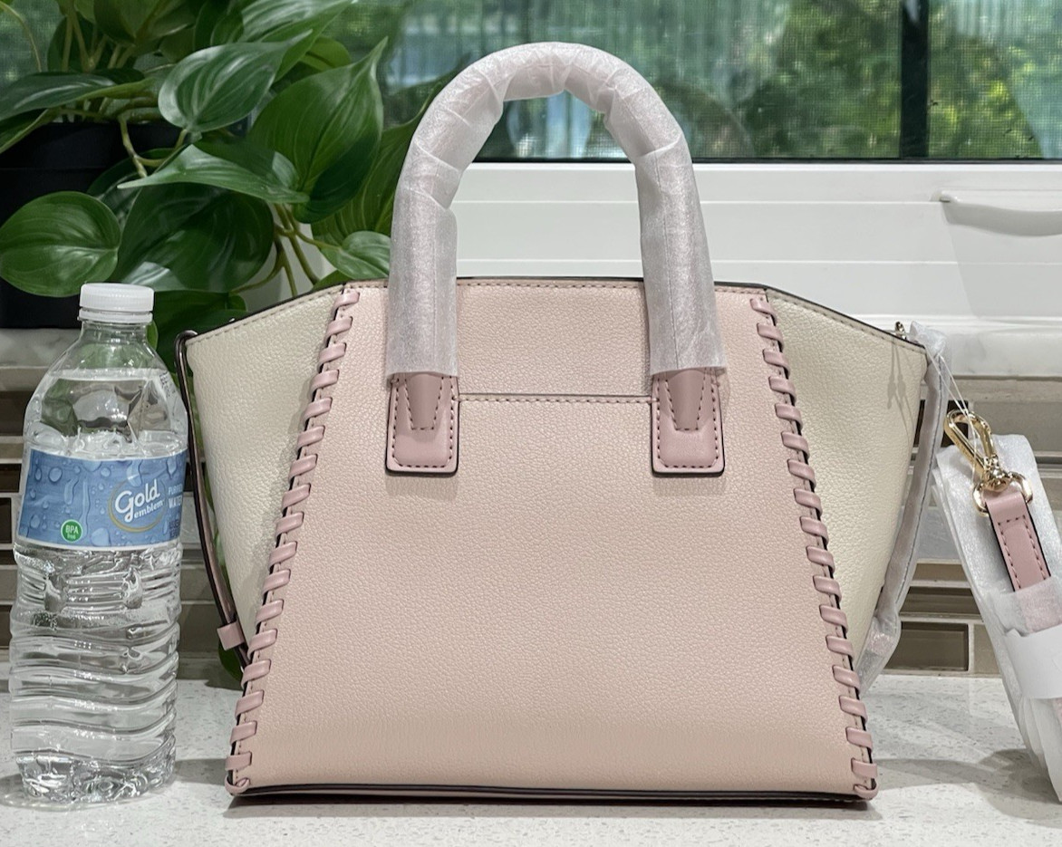 MICHAEL KORS AVRIL SMALL ZIP CROSSBODY BRAIDED SATCHEL SHOULDER BAG BLUSH PINK thumbnail 7