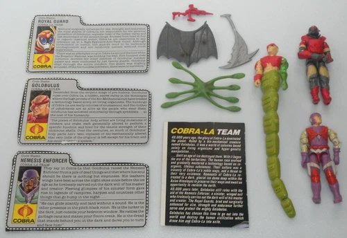Vintage 1987 G.I. GI Joe Cobra La Team Near Complete Figure Set 3.75 ARAH Lot