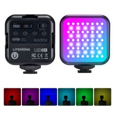 LED6R RGB Video Light,360  Full Color LED Camera Light,HSI Adjustable 36000 C...
