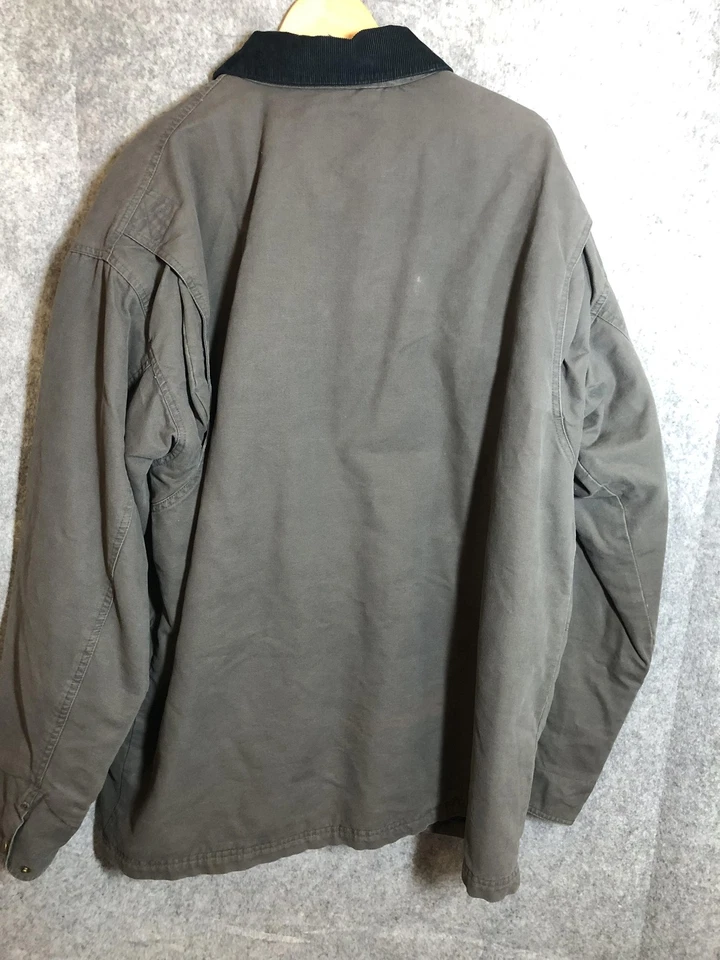 Jaqueta Columbia Masculina Extra Grande Campo de Oliva Casaco Celeiro Gola de Veludo XM5644 - Imagem 3 de 4