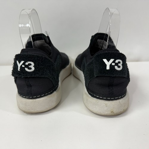 adidas Y-3 Yohji Yamamoto Black Zip Top Slip On Sneakers Size 8 - Picture 5 of 5