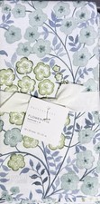 Pottery Barn Flowervine Cotton Napkins Set/4 In Blue