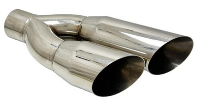 Exhaust Tip 3.00'' Inlet 4.00'' Dual Outlet 18.00'' Long WDSW40018-300-HP-SS 304 St