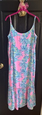 Lilly Pulitzer Winni Midi Dress Beat the Heat Sz Large Multicolor