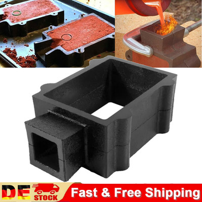 2PCS Cast Iron Flask Mold for Delft Sand Casting Jewelry Metal Making Tool