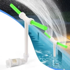 Luminous Pool Fountain Dual Spray Water Fountains Waterfall Pood Sprinkler Jet