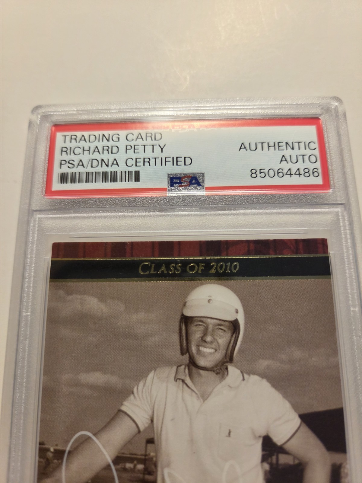 RARE Richard Petty 2010 Press Pass Hall of Fame PSA Authenticated Autograph Card view 2