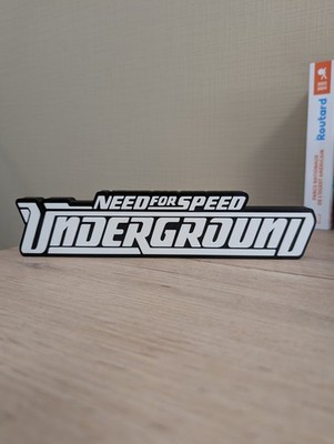 Need for Speed Underground Logo Schild Plakette Relief 3D NFS Videospiel 24cm