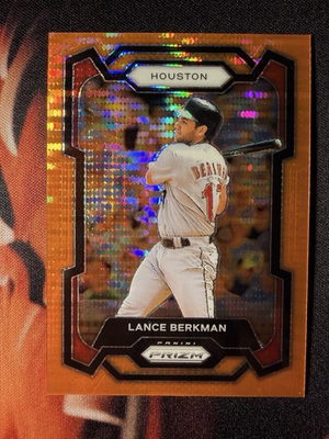 #ad 2024 MLB Panini Prizm Lance Berkman Astros Orange Pulsar 399 Fresh Pull NM $12.44