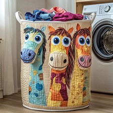 African Elephant Quilted Laundry Basket Large Safari Theme Storage Bin