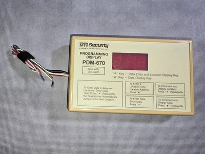 DTI Security / Datura International PDM-670 Programming Display use with DCU-670